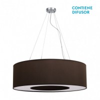 Distribuidor - Lâmpadas Diversas | Colgantes Moderno | COLGANTE GRANDE HAITI 4XE27 CROMO/MARRON REGX80X80 CM Ref: 051998002
